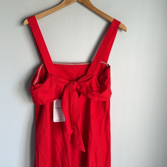 NEW Theory Tie Back linen blend  Midi Dress XL - Picture 10 of 16
